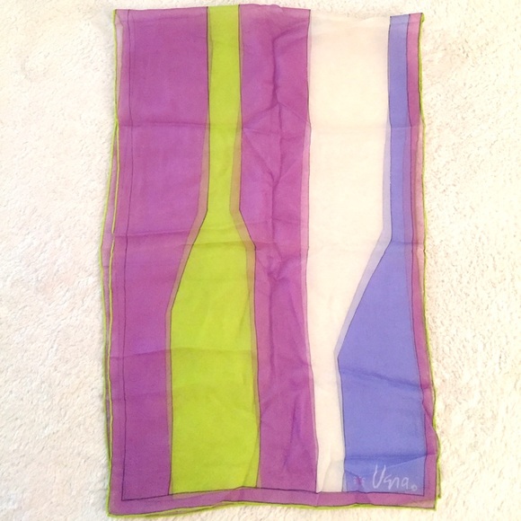 Vera Neumann Accessories - Vintage Vera Neumann 1960's Mod Sheer Scarf